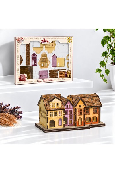 PuzzleCraft Sighisoara Puzzle Set 3D Casa 12 cm - Toate modulele
