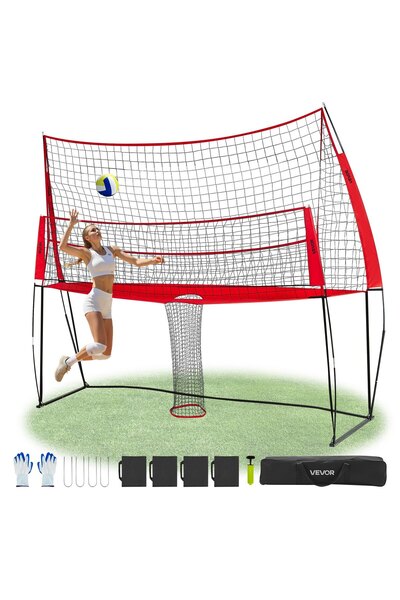 VEVOR Volleyball net, Material: Durable net + steel + fiberglass frame, Model...