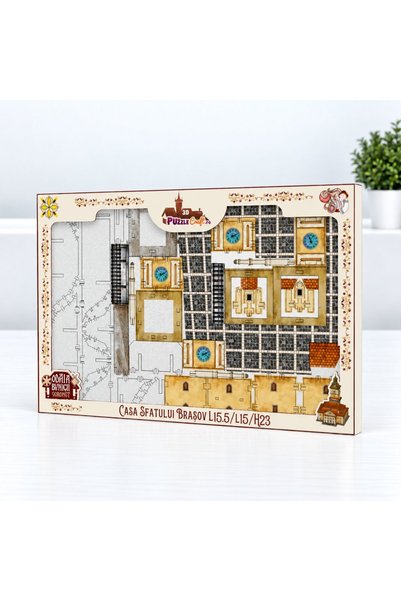 PuzzleCraft Puzzle 3D - Casa Sfatului Brașov L15,5/l15/H23