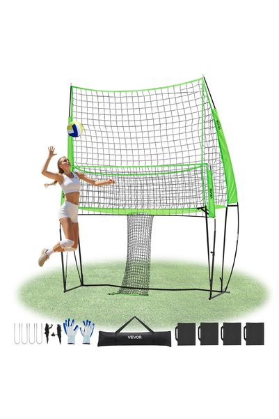 VEVOR Volleyball net, Material: Durable net + steel + fiberglass frame, Model...