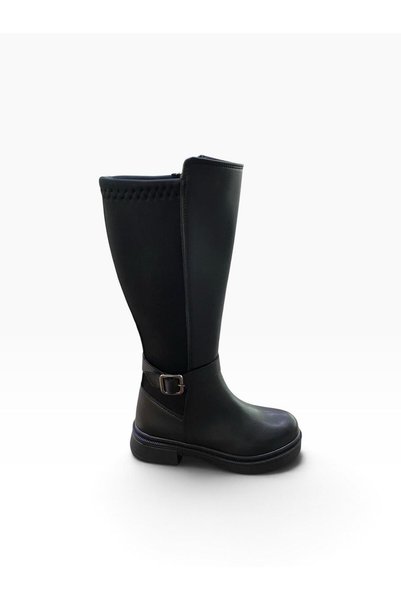 Shoes Women's Below-the-Knee Thick Short-Heeled Stretchable Flexible Boots