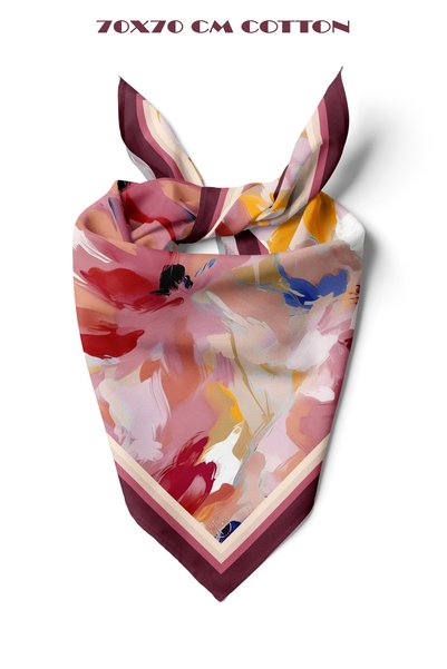 tuaipek Spring Canvas Print 100% Cotton 70 x 70 cm Bandana/Scarf