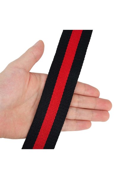 Atmosphere Fashion Decorative tape, black and red, 25 mm, per linear meter