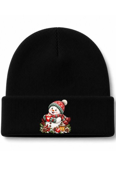 Rabona Fashion Cozy Snowman – O căciulă tricotată cu tematică de Anul Nou, cu...