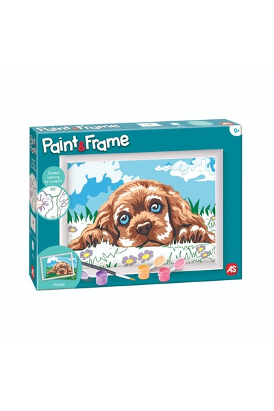 Happi Hobbi Paint by number kit, Happi Hobbi, Paint and frame, Loving puppy