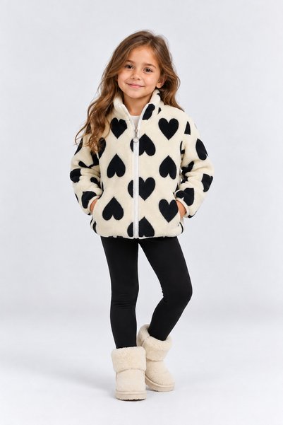 AHENGİM Patterned, Piped, Zipper-Front, Soft-Fabric Winter Jacket AK4178