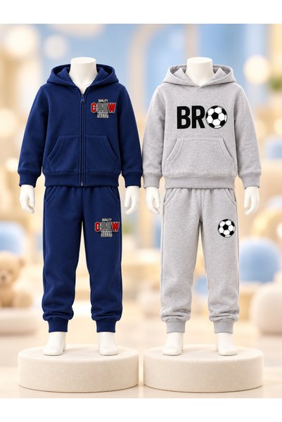 cm buseyiz Busekids Unisex 2-Piece Printed Hooded Zipper Jacket and Kangaroo ...