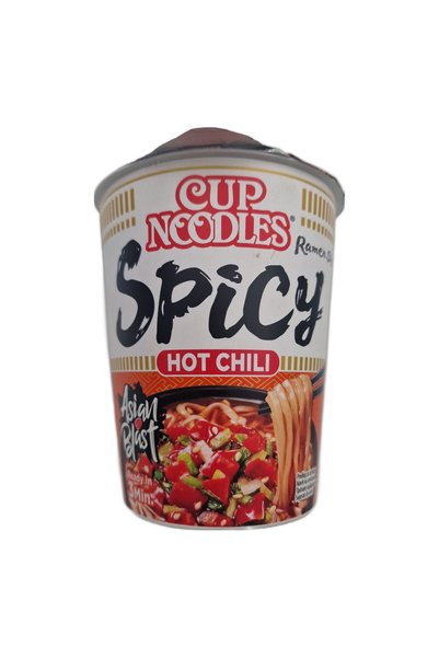 Nissin Supa instant cu taitei Cup Noodles Spicy Hot Chili, 6 x 66g