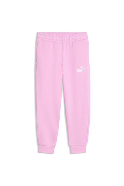 Puma Nohavice Ess Small č. 1 s logom, tepláky s gumeným pásom, ružové, detské
