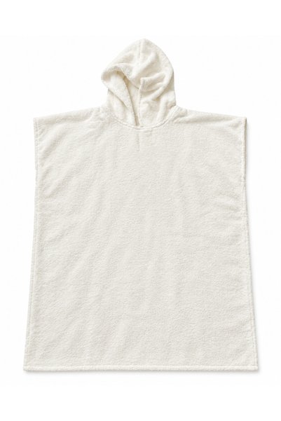 Asva Home White Hooded Wearable Velour Soft-Textured Beach and Pool Towel Pon...