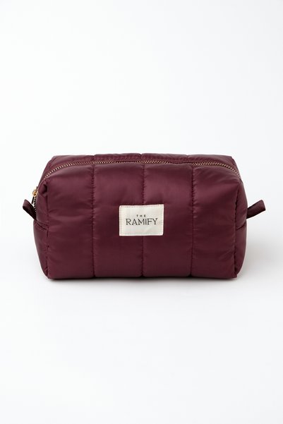 the ramify Puffer Tote Bag Quilted Large Lined Makeup Bag
