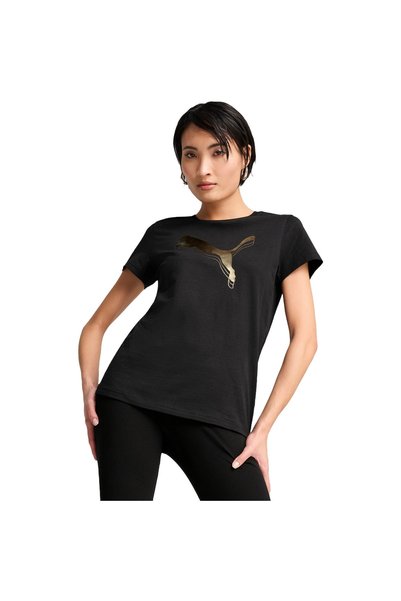 Puma Tričko Ess Metallic Tee, černé, dámské