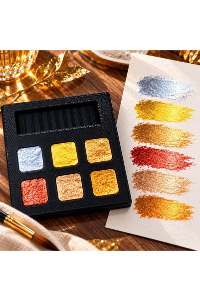 Artzone Metalik Suluboya Set - Metalik Tonlar (6 Renk)