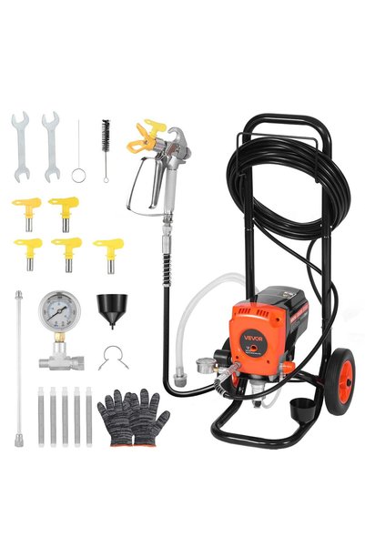 VEVOR Pulverizator de vopsea fără aer, Debit maxim: 1,78 L/min / 1,78 lpm, Nu...