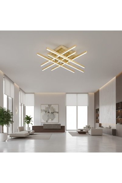 OEM Lustră LED cu Telecomandă LINEX, 83W, Lumină 3000K/4000K/6000K, Reglabilă...