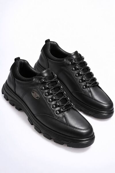 Ramer Jy1909 Carlo Lace-Up Zippered Genuine Leather Men's Casual Classic Shoe...