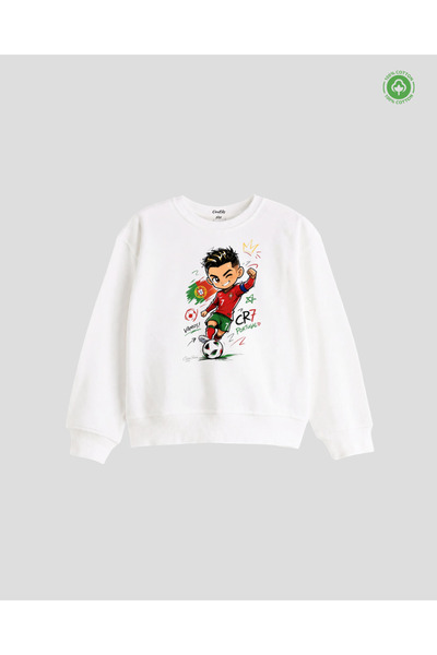 cirokids Hanorac pentru băieți căptușit cu polar fleece și cu imprimeu portug...