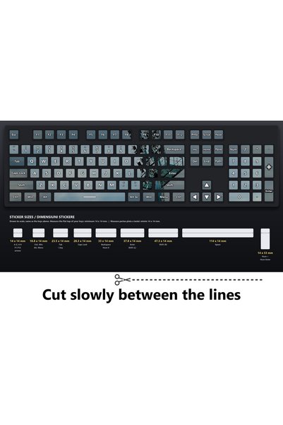 OEM Set Stickere Tastatura Tema Lumini De Stadion Cetoase, Autoadezive, Matri...