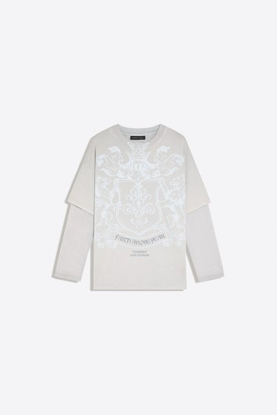 Bershka Çift kollu oversize baskılı tişört