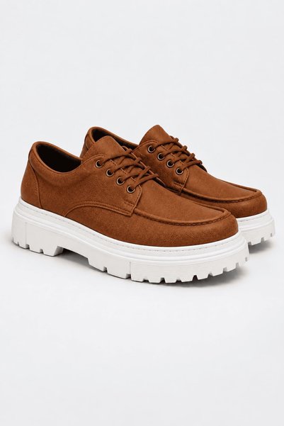 Ramer Jy-T13 Nova Lace-Up Leather Men's Casual Sports Classic Shoes Cbt - Tan