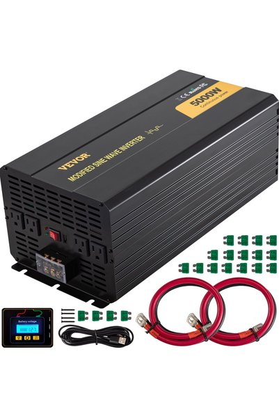 VEVOR Power inverter, Model: GYM-5000 l, Product dimensions (L x W x H): 440 ...