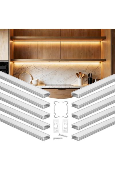 VEVOR LED channel, Length: 2 m, Type: U-Shaped, Model number: U-6.6-10