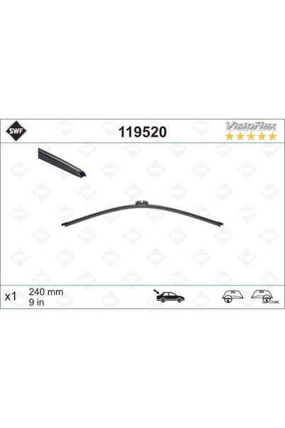 VALEO DASTORE SWF VisioFlex Flat Blade X1 240 mm ARKA RENAULT (174442) CLIO 4