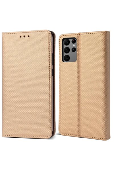 MOOZY Калъф за телефон, Moozy, Flip On, за Samsung Galaxy S22 Ultra 5G, злате...