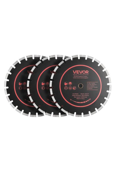 VEVOR Concrete cutting blade, Main material: 65Mn steel core + diamond Segmen...