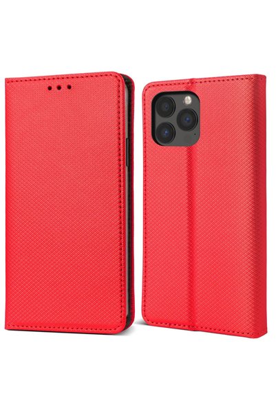 MOOZY Калъф за телефон, Moozy, Flip On, за iPhone 13 Pro Max, червен, -кожа