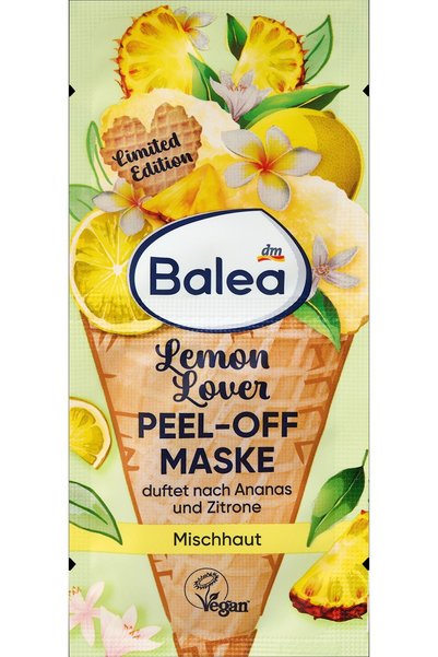 BALEA Mască pentru față peel-off Lemon Lover, 2x8ml, 16 ml