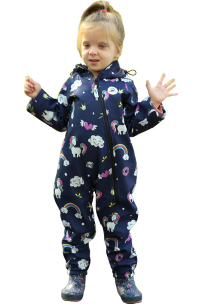 KidsCare Salopeta impermeabila pentru copii cu protectie la vant si apa cu im...