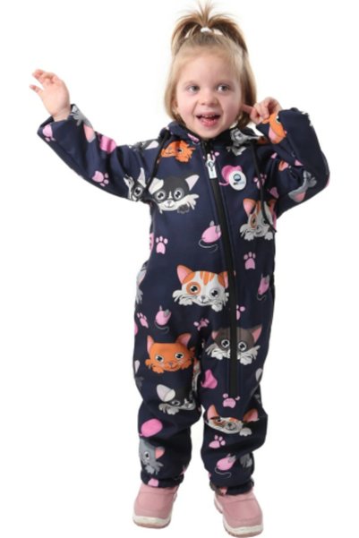 KidsCare Salopeta impermeabila pentru copii cu protectie la vant si apa cu im...