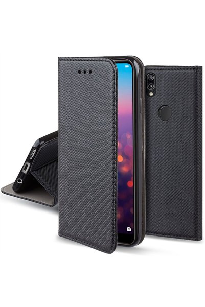 MOOZY Калъф за телефон, Moozy, Flip On, за Huawei P20 Lite, черен, екологична...