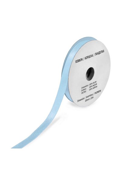 OEM Panglică satinată bleu, pentru ambalarea cadourilor și aranjamente decora...