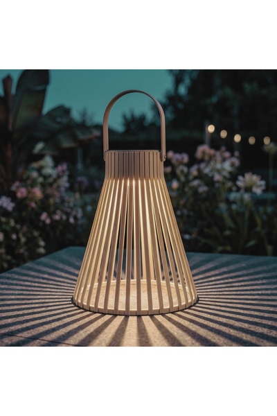 H&S collection Decorative solar lamp, with LED, with hanger, 24 cm, cream color