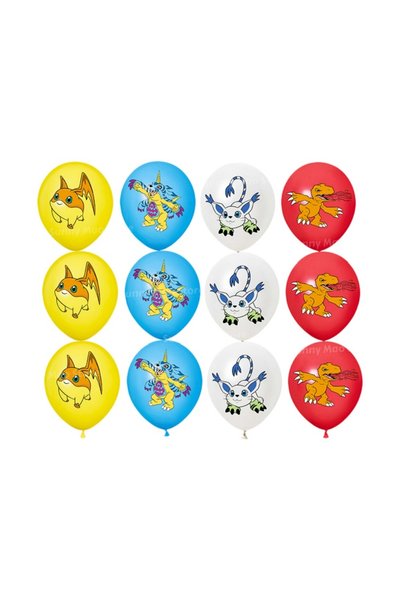Choice Latex Balloon-12Pcs Digital Monster Birthday Party Decorations Digimon...