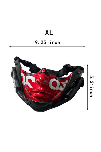 Choice XL-Red 14 Color Two Sizes Cyberpunk Half Face Mask Halloween Cosplay M...