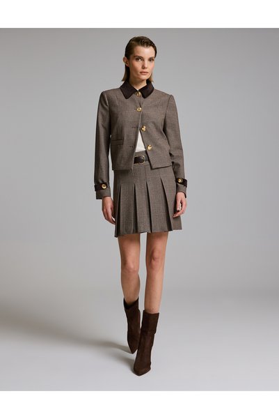 Pierre Cardin BROWN A-Line Woven Skirt 50331177-VR271
