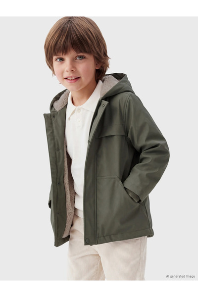 LC Waikiki Khaki Boys' Water Repellent Raincoat
