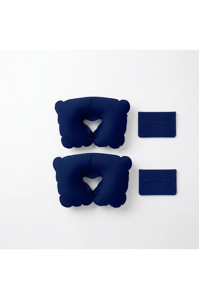JOY CREATIVE Set 2 x perna de calatorie gonflabila din catifea, in husa, Joy ...
