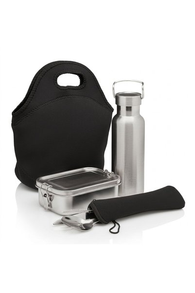 JOY CREATIVE Lunch set in neoprene bag: 500 ml stainless steel thermos, 600 m...
