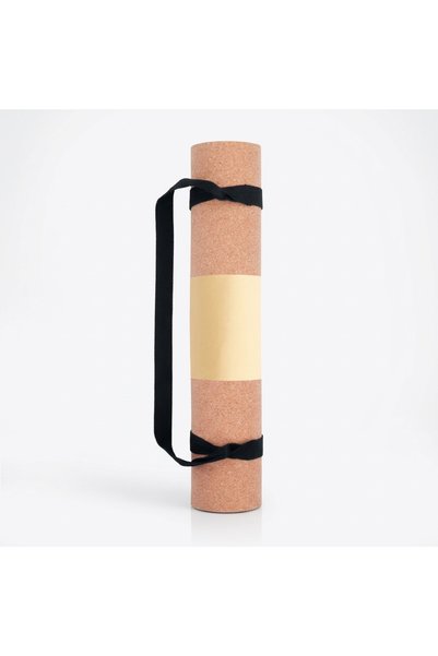 JOY CREATIVE Saltea de yoga din pluta si TPE, 183 x 61 cm, grosime 4 mm, cu c...