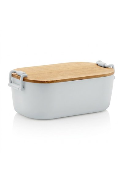 JOY CREATIVE 700 ml PP lunch box with Bamboo lid and zipper closure, Joy Crea...