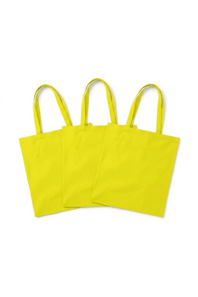 JOY CREATIVE Set of 3 x shopping bags made of thick Cotton 180 g/m2, 38 x 42 ...