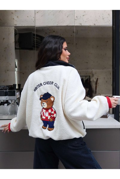 ESRAHELVACI Teddy-printed fleece sweatshirt