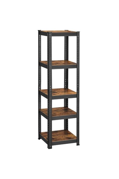 SONGMICS Raftaj reglabil cu 5 rafturi, structură metalică, stil industrial, M...