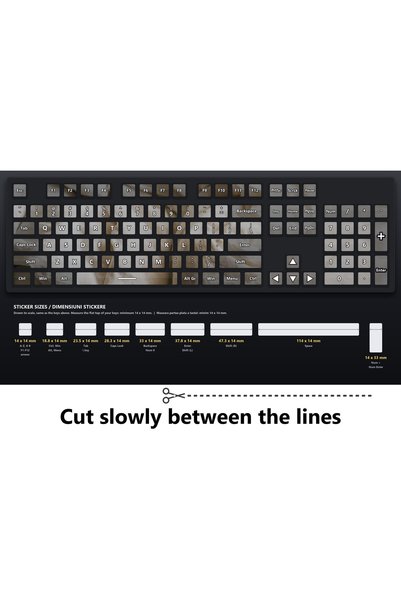 OEM Stickere Tastatura Cearsafuri Sifonate, Imagine Continua Pe Toate Tastele...
