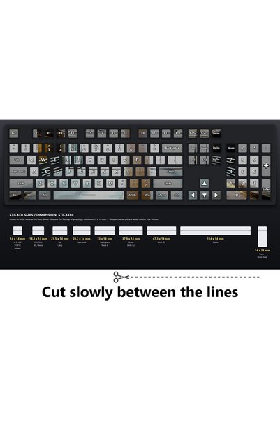 OEM Stickere Tastatura Set parcare din beton, Imagini continue, Autocolant lu...