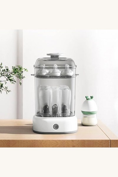 Comerivo Sterilizator electric cu abur pentru biberoane, 5 poziții, placă de ...